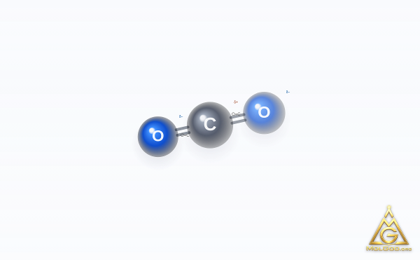Carbon Dioxide (CAS 124-38-9) – 2D structure, MolGod Viewer