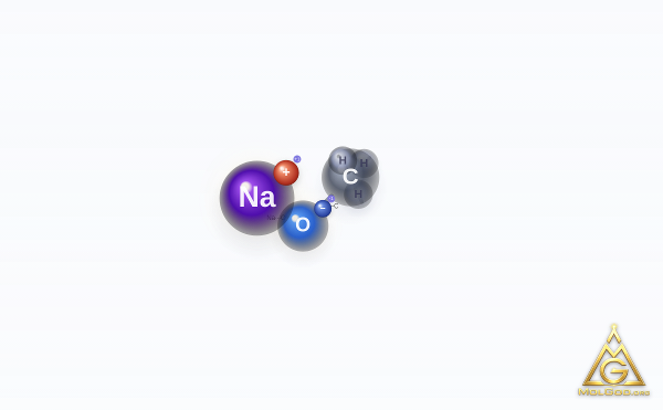 Sodium Methoxide (CAS 124-41-4) – 2D structure, MolGod Viewer