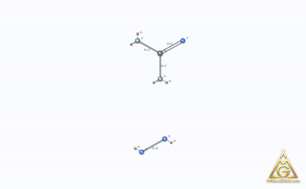 Carbamide Peroxide (CAS 124-43-6) – skeletal 3D model, MolGod Viewer
