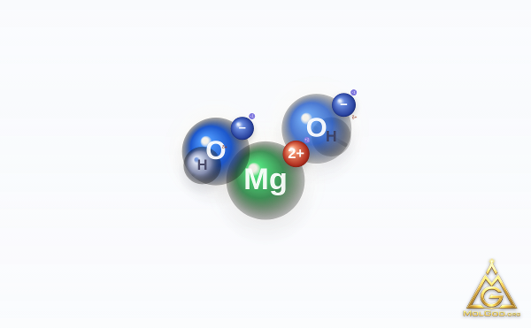 Magnesium Hydroxide (CAS 1309-42-8) – ball-and-stick 3D model, MolGod Viewer