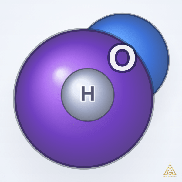 Sodium hydroxide (CAS 1310-73-2) – ball-and-stick 3D model, MolGod Viewer