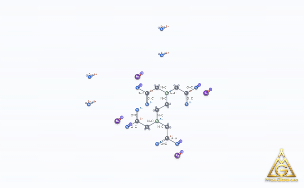 Edetate sodium tetrahydrate (CAS 13235-36-4) – 2D structure, MolGod Viewer