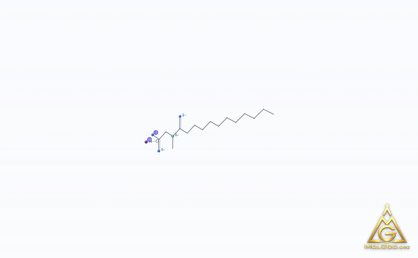 Sodium Lauroyl Sarcosinate (CAS 137-16-6) – skeletal 3D model, MolGod Viewer