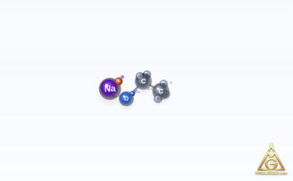 Sodium ethoxide (CAS 141-52-6) – 2D structure, MolGod Viewer