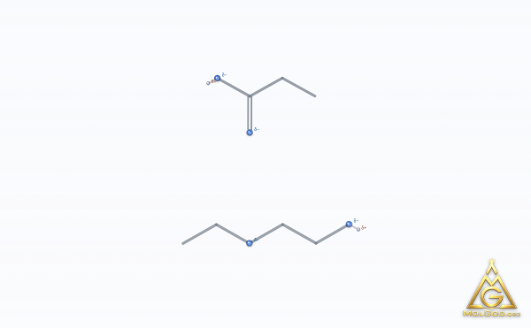 Ethanol, 2-ethoxy-, propanoate (CAS 14272-48-1) – skeletal 3D model, MolGod Viewer