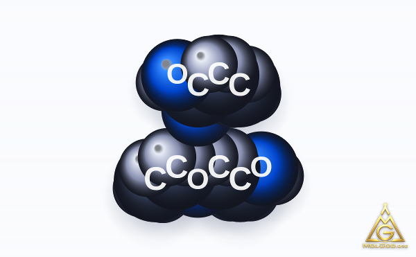 Ethanol, 2-ethoxy-, propanoate (CAS 14272-48-1) – space-filling 3D model, MolGod Viewer