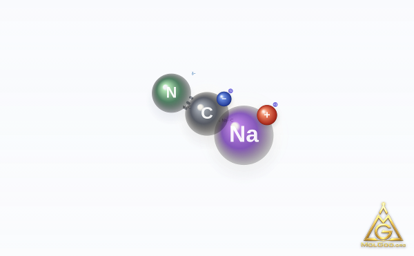 Sodium Cyanide (CAS 143-33-9) – 2D structure, MolGod Viewer