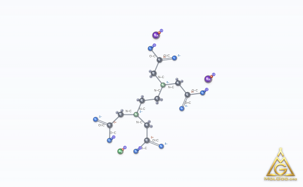 Magnesium disodium EDTA (CAS 14402-88-1) – 2D structure, MolGod Viewer