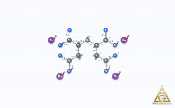 Tetrasodium Iminodisuccinate (CAS 144538-83-0) – ball-and-stick 3D model, MolGod Viewer
