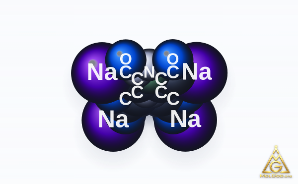 Tetrasodium Iminodisuccinate (CAS 144538-83-0) – space-filling 3D model, MolGod Viewer
