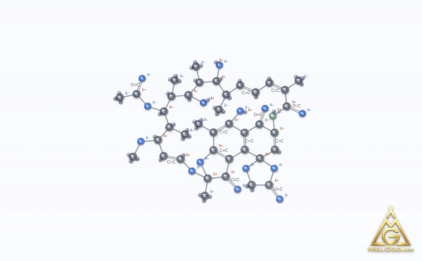 Rifamycin, 4-O-(carboxymethyl)-1-deoxy-1,4-dihydro-4-hydroxy-1-oxo-, gamma-lactone (CAS 14487-05-9) – ball-and-stick 3D model, MolGod Viewer