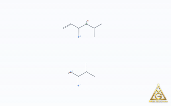 Poly(N-isopropylacrylamide-co-methacrylic acid) (CAS 151954-97-1) – skeletal 3D model, MolGod Viewer