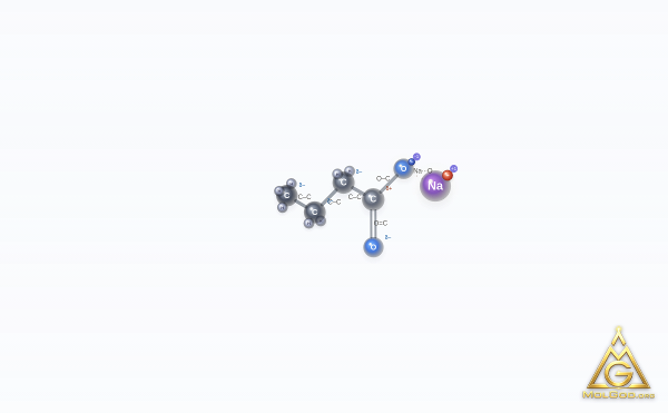 Sodium Butyrate (CAS 156-54-7) – 2D structure, MolGod Viewer