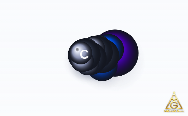 Sodium Butyrate (CAS 156-54-7) – space-filling 3D model, MolGod Viewer