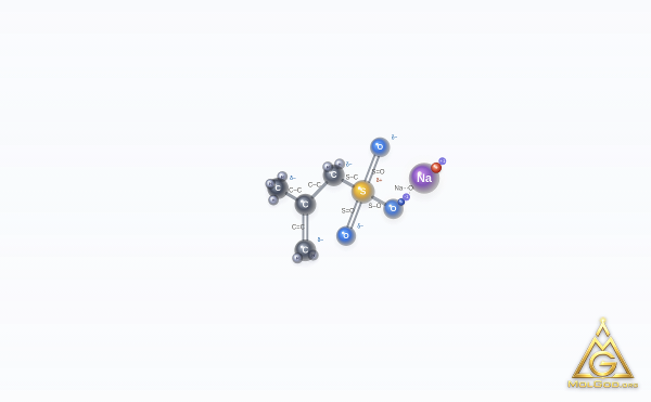 Sodium methallylsulfonate (CAS 1561-92-8) – 2D structure, MolGod Viewer