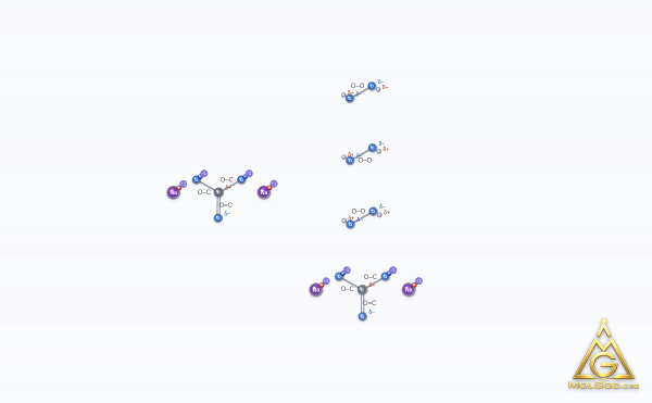 Sodium percarbonate (CAS 15630-89-4) – 2D structure, MolGod Viewer