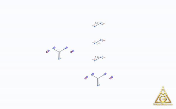 Sodium percarbonate (CAS 15630-89-4) – skeletal 3D model, MolGod Viewer