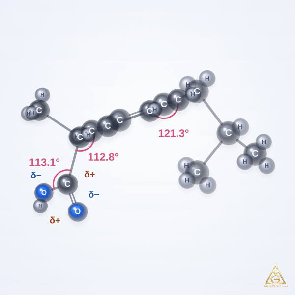 Ibuprofen, (+-)- (CAS 15687-27-1) – ball-and-stick 3D model, MolGod Viewer