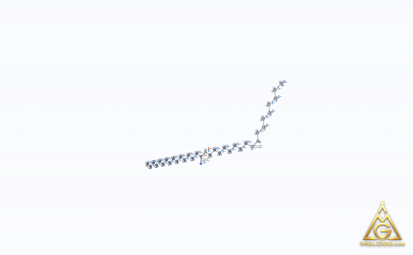 Oleyl palmitamide (CAS 16260-09-6) – 2D structure, MolGod Viewer
