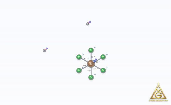 Fluorosilicic acid (CAS 16961-83-4) – structure 2D, MolGod Viewer