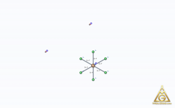 Fluorosilicic acid (CAS 16961-83-4) – modèle 3D squelettique, MolGod Viewer