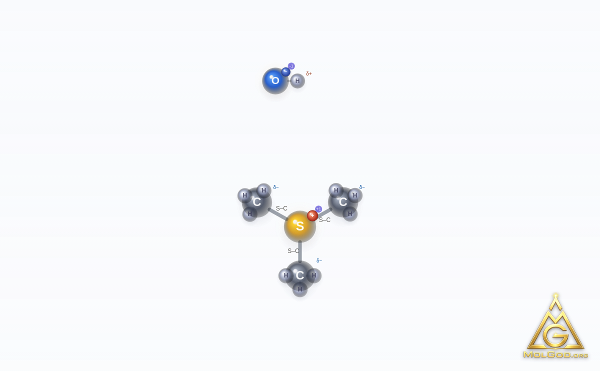 Trimethylsulfonium hydroxide (CAS 17287-03-5) – struttura 2D, MolGod Viewer