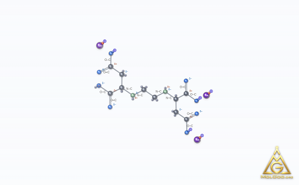 Trisodium Ethylenediamine Disuccinate (CAS 178949-82-1) – struttura 2D, MolGod Viewer