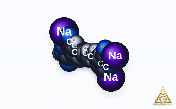 Trisodium Ethylenediamine Disuccinate (CAS 178949-82-1) – modello 3D a riempimento spaziale, MolGod Viewer