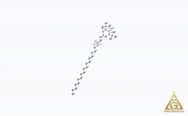 Octadecyl DI-tert-butyl-4-hydroxyhydrocinnamate (CAS 2082-79-3) – structure 2D, MolGod Viewer