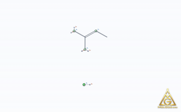 Methylguanidine hydrochloride (CAS 22661-87-6) – modèle 3D squelettique, MolGod Viewer