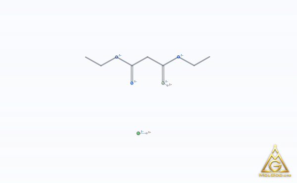 Ethyl 3-ethoxy-3-iminopropionate hydrochloride (CAS 2318-25-4) – modèle 3D squelettique, MolGod Viewer