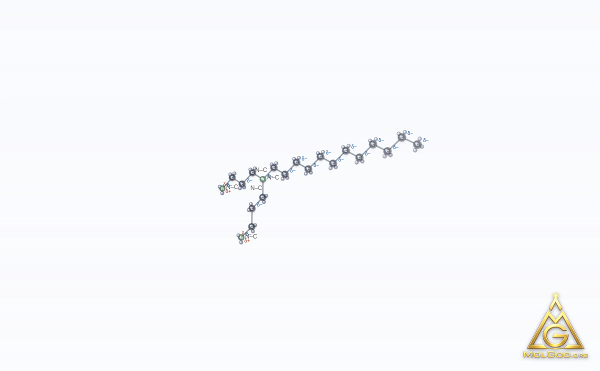 N,N-Bis(3-aminopropyl)dodecylamine (CAS 2372-82-9) – structure 2D, MolGod Viewer