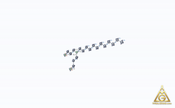 N,N-Bis(3-aminopropyl)dodecylamine (CAS 2372-82-9) – modèle 3D boules et bâtonnets, MolGod Viewer