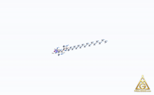 Sodium Stearoyl Lactylate (CAS 25383-99-7) – structure 2D, MolGod Viewer