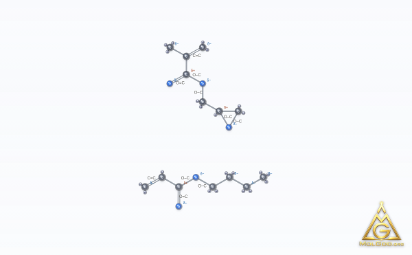 2-Propenoic acid, 2-methyl-, 2-oxiranylmethyl ester, polymer with butyl 2-propenoate (CAS 26660-36-6) – struttura 2D, MolGod Viewer