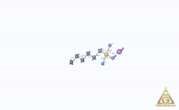 Sodium hexanesulfonate (CAS 2832-45-3) – struktura 2D, MolGod Viewer