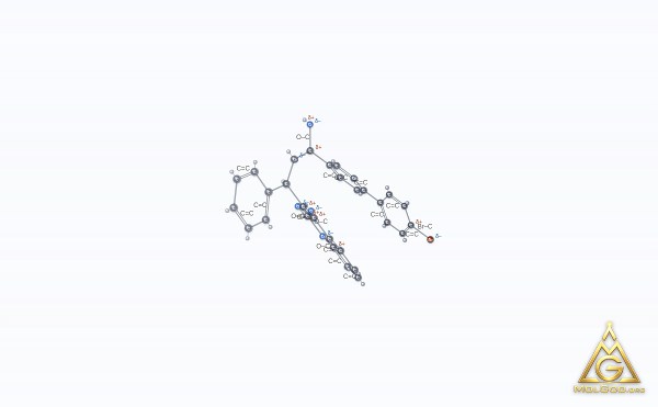 Bromadiolone (CAS 28772-56-7) – 2D structure, MolGod Viewer