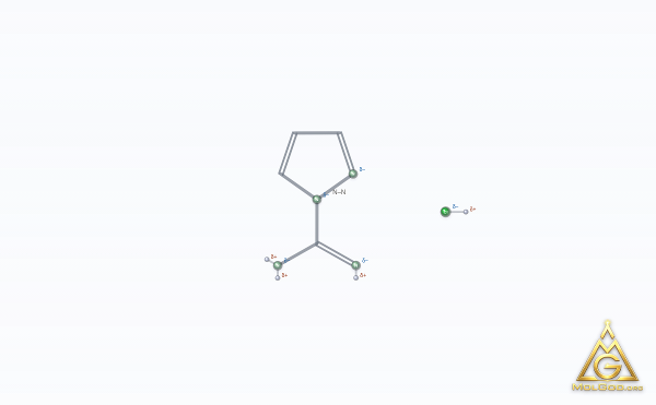 Pyrazole-1-carboxamidine monohydrochloride (CAS 4023-02-3) – modèle 3D squelettique, MolGod Viewer