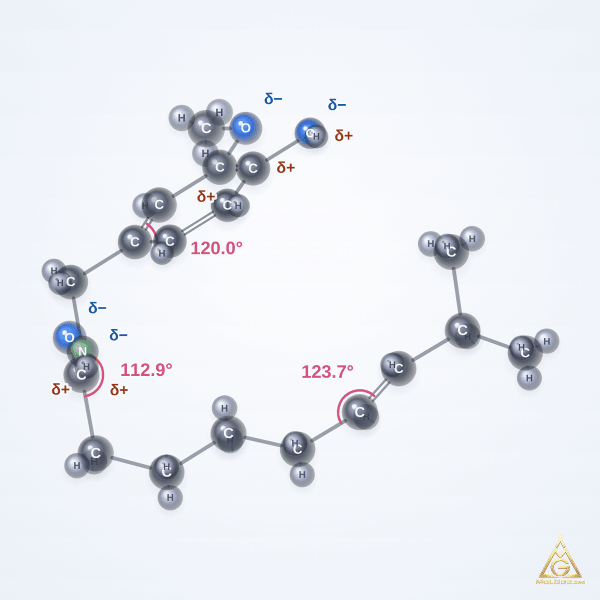 Capsaicin (CAS 404-86-4) – ball-and-stick 3D model, MolGod Viewer