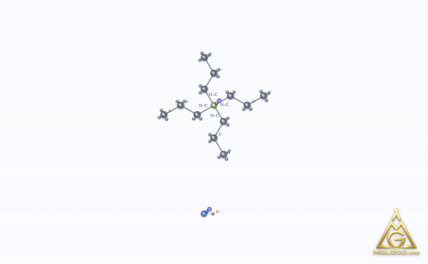 Tetrapropylammonium hydroxide (CAS 4499-86-9) – 二维结构, MolGod Viewer