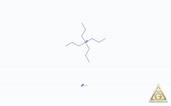Tetrapropylammonium hydroxide (CAS 4499-86-9) – 3D骨架模型, MolGod Viewer