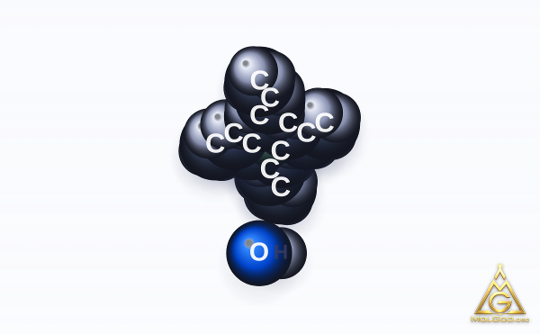 Tetrapropylammonium hydroxide (CAS 4499-86-9) – 3D空间填充模型, MolGod Viewer