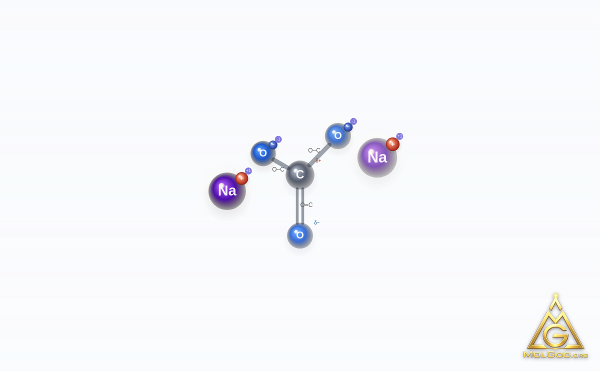 Sodium Carbonate (CAS 497-19-8) – 2D structure, MolGod Viewer