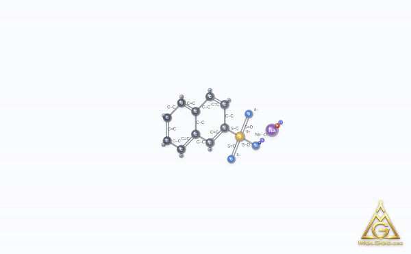 Sodium 2-naphthalenesulfonate (CAS 532-02-5) – structure 2D, MolGod Viewer