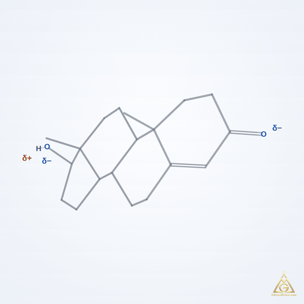 Testosterone (CAS 58-22-0) – skeletal 3D model, MolGod Viewer