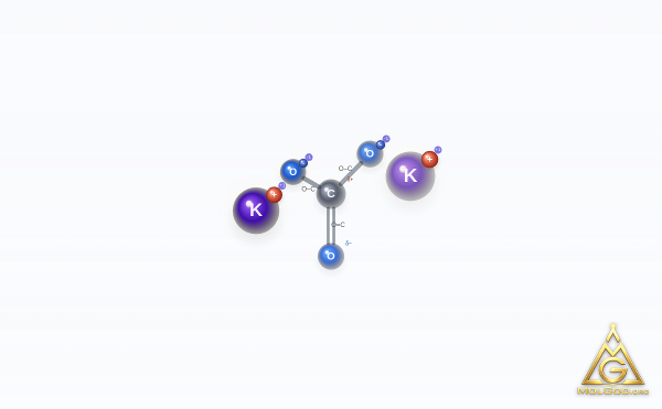 Potassium Carbonate (CAS 584-08-7) – 2D structure, MolGod Viewer