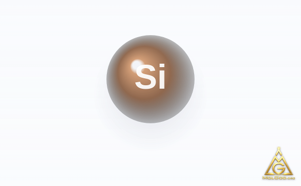 Silicon (CAS 7440-21-3) – 2D structure, MolGod Viewer
