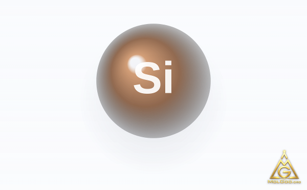 Silicon (CAS 7440-21-3) – ball-and-stick 3D model, MolGod Viewer