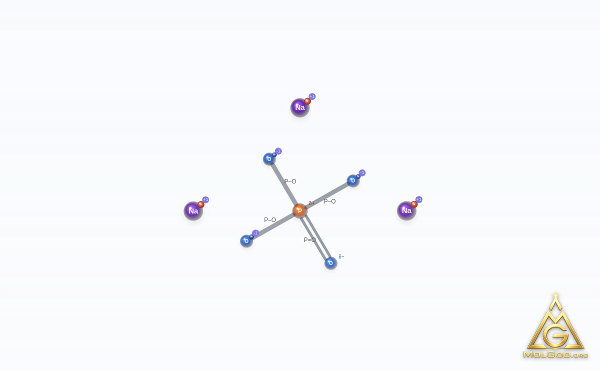 Trisodium Phosphate (CAS 7601-54-9) – skeletal 3D model, MolGod Viewer