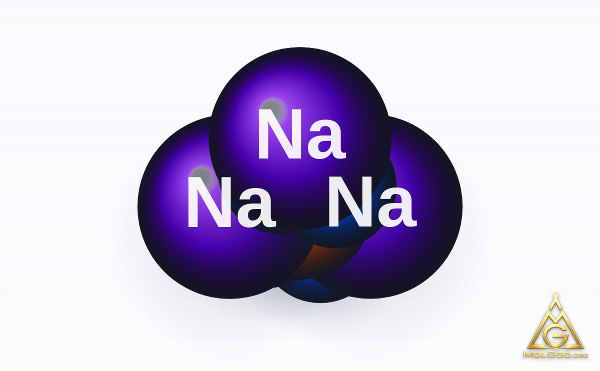 Trisodium Phosphate (CAS 7601-54-9) – space-filling 3D model, MolGod Viewer